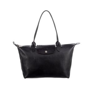 Longchamp long champ le pilage leather tote bag shoulder black color